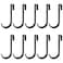 ITROLLE 10PCS Black Heavy Duty J Shaped Stainless Steel Sink Hooks for Kitchen Bedroom Office Wire Shelf Coat Rack Accessories
