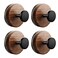 LAYUKI Suction Cup and Adhesive Tape Double Locking HookWall HookTowel Hook Shower Hookfor BathroomKitchenLoofah TowelCoatHeavy DutyWaterproof RustproofReusableDot Shape 4 Counts
