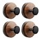 LAYUKI Suction Cup and Adhesive Tape Double Locking HookWall HookTowel Hook Shower Hookfor BathroomKitchenLoofah TowelCoatHeavy DutyWaterproof RustproofReusableDot Shape 4 Counts