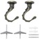OBSTKUCHEN 2 Sets Swag Ceiling Hooks Heavy Duty Swag Hook with Hardware for Hanging Plants Ceiling Installation Cavity Wall Fixing 2 Sets Bronze