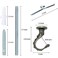 OBSTKUCHEN 2 Sets Swag Ceiling Hooks Heavy Duty Swag Hook with Hardware for Hanging Plants Ceiling Installation Cavity Wall Fixing 2 Sets Bronze