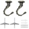 OBSTKUCHEN 2 Sets Swag Ceiling Hooks Heavy Duty Swag Hook with Hardware for Hanging Plants Ceiling Installation Cavity Wall Fixing 2 Sets Bronze
