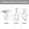 Philbinden Drop Ceiling Hooks for Hanging Drop Ceiling Clips Suspended TBar Hooks for HomeClassroomOfficeWedding Hanging Plants 40 Large
