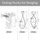 Philbinden Drop Ceiling Hooks for Hanging Drop Ceiling Clips Suspended TBar Hooks for HomeClassroomOfficeWedding Hanging Plants 40 Large