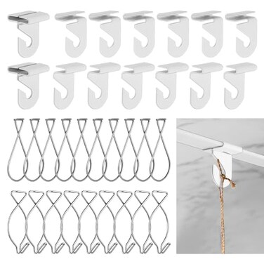 Philbinden Drop Ceiling Hooks for Hanging Drop Ceiling Clips Suspended TBar Hooks for HomeClassroomOfficeWedding Hanging Plants 40 Large