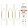 Cloverdale Supply PHS Plate Hangers for the Wall Decorative Plate Holder Set for 78 Inch Plates 3 Pack Stainless Steel Wall Plate Holder with Brass Hooks and Nails Display Hanging Kit for Home Decor