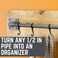 PIPE DECOR Black Metal Pipe Hooks for 12Inch Pipe Durable Hanging Hooks for DIY Industrial Projects 3 Pack