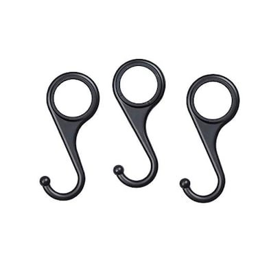 PIPE DECOR Black Metal Pipe Hooks for 12Inch Pipe Durable Hanging Hooks for DIY Industrial Projects 3 Pack