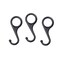 PIPE DECOR Black Metal Pipe Hooks for 12Inch Pipe Durable Hanging Hooks for DIY Industrial Projects 3 Pack