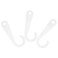 PIYANYO 1 34 Inch Plastic JShaped Hook for Clothing Socks Hat Underwear Hanging Display Rack Transparent 500PCS