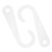PIYANYO 1 34 Inch Plastic JShaped Hook for Clothing Socks Hat Underwear Hanging Display Rack Transparent 500PCS