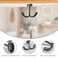 RFORPLY 6 Pcs Zinc Alloy Crown Cabinet Hooks for Living Room Office BedroomDouble Hooks for Hanging Cups Bags Kitchenware Keys Plantsetc