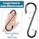 samhard 12 Pack Heavy Duty S Hooks Vinly Coated 6 Inch Large Metal S Hooks for Hanging Plants Non Slip Black Hanger Hooks for Closet Hanging Jeans Baskets Lights Pot Pans Cups Bird Feeder