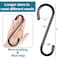 samhard 12 Pack Heavy Duty S Hooks Vinly Coated 6 Inch Large Metal S Hooks for Hanging Plants Non Slip Black Hanger Hooks for Closet Hanging Jeans Baskets Lights Pot Pans Cups Bird Feeder