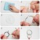 Sankoly 30 Pcs 3 cm Adhesive Ceiling Hook with Stainless Steel Ring Clear Adhesive Hooks No Drill Ceiling Hooks for Kitchen Bathroom Living Room Ceiling Decoration Weight Capacity 14 Kg3 lbs