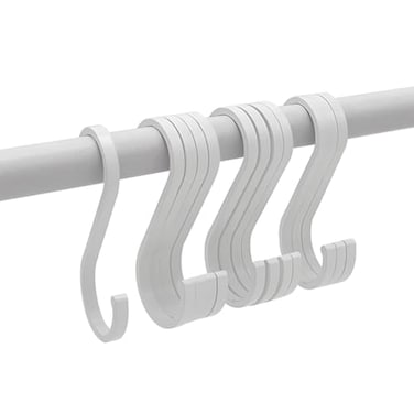 UDENIS S Shaped Hooks Aluminum Heavy Duty Large Metal for Hanging Plants Coffee Cups Clothes Pots and Pans in Kitchen Bathroom Workshop GardenJean Pant Hooks for Closet12 Pack Matte White