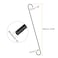 uxcell S Hanging Hooks 20inch500mm Extra Long Steel Hanger Indoor Outdoor Uses for Garden Bathroom Closet Workshop Kitchen Black 2Pcs