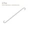 uxcell S Hanging Hooks 20inch500mm Extra Long Steel Hanger Indoor Outdoor Uses for Garden Bathroom Closet Workshop Kitchen Black 2Pcs