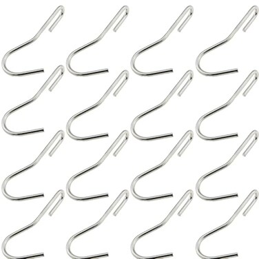 Wvapzwr 12Pcs Heavy Duty Stainless Steel Angled Pot S Hooks Pot Rack Hooks for Hanging Kitchen Utensils Pans Pots Towels Clothes Bags Plants