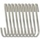 yyangz 10pcs Stainless Steel Flat Hooks S Hooks Hangers for Kitchenware Pots Utensils Plants Towels 5 L Size