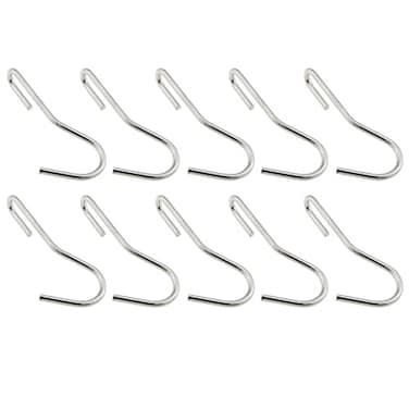 ZZHXSM 10PCS Heavy Duty Hook Silver 90 Degree Twisted Angle Pot Holder Stainless Steel Hook Suitable for Hanging Kitchen Utensils Towel Gardening Tool and Clothing
