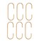 AUXBC Aluminium Alloy CShape Hooks 6 PCS Heavy Duty Multifunctional Hooks Gold Closet Accessories for Hanging Clothes Towels Shoe Bag Scarf Hat