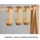 AUXBC Aluminium Alloy CShape Hooks 6 PCS Heavy Duty Multifunctional Hooks Gold Closet Accessories for Hanging Clothes Towels Shoe Bag Scarf Hat