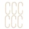 AUXBC Aluminium Alloy CShape Hooks 6 PCS Heavy Duty Multifunctional Hooks Gold Closet Accessories for Hanging Clothes Towels Shoe Bag Scarf Hat