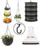 Evsteluo 4 Sets Large Swag Ceiling Hooks Heavy Duty Swag Hook with Hardware for Hanging Plants Ceiling Installation Cavity Wall Fixing Black