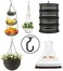 Evsteluo 4 Sets Large Swag Ceiling Hooks Heavy Duty Swag Hook with Hardware for Hanging Plants Ceiling Installation Cavity Wall Fixing Black