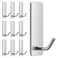 Quavzotu Small Self Adhesive Hooks for Walls No Damage 6Pack Stainless Steel Stick on Hooks for Hanging Towel Key Hat Bag Jewelry Sticky Hangers for Kitchen Bathroom Door Silver10pcs