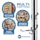 SHELF POLE Shelf Pole Hooks 5 Pack Chrome CHook for Hanging SnapOn Hooks for 1 Inch Poles Wire Metal Shelving Hooks for Kitchen Garage Home Organization