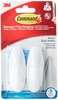 Command Designer Bath Hooks Medium White 2Hooks with WaterResistant Strips 17081BES Organize Your Dorm