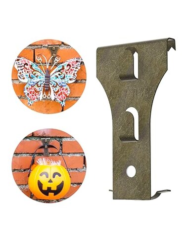 NACETURE Brick Hook Clips 4Pack for 225240 Brick Height Only Requires 18 Recessed Mortar NoDrill Metal Brick Hangers Supports Up to 25 lb When Properly Installed