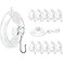 VIS'V VISV Suction Cup Hooks 177 Inch Small Window Suction Cups with Metal Hooks Removable and Reusable Clear 12 Pcs