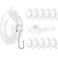 VIS'V VISV Suction Cup Hooks 177 Inch Small Window Suction Cups with Metal Hooks Removable and Reusable Clear 12 Pcs
