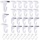 OALEN 40 Drop Ceiling Hooks for Classrooms Offices White Heavy Duty Ceiling Hooks for Hanging Plants Decorations Metal TBar Hooks for Suspended Drop Ceiling Tiles