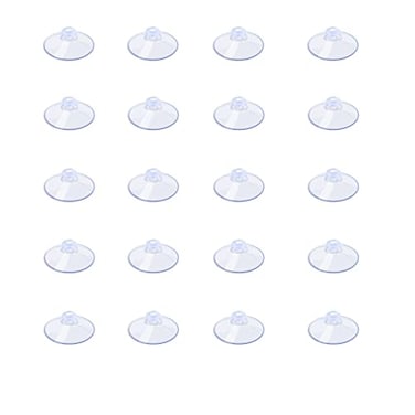 AQUANEAT 20 Packs Suction Cups 08 Inch Clear Sucker Pads Without Hook for Glass Home Organization Decoration