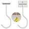 bussdis 2Pack Self Adhesive Banana Hook Metal Banana Hanger HookUnder Cabinet Hook For Bananas Or Kitchen Items Foldable Banana Hook Folds Up With Magnets When Not In Use Keep Bananas Fresh Silver