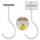 bussdis 2Pack Self Adhesive Banana Hook Metal Banana Hanger HookUnder Cabinet Hook For Bananas Or Kitchen Items Foldable Banana Hook Folds Up With Magnets When Not In Use Keep Bananas Fresh Silver