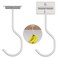 bussdis 2Pack Self Adhesive Banana Hook Metal Banana Hanger HookUnder Cabinet Hook For Bananas Or Kitchen Items Foldable Banana Hook Folds Up With Magnets When Not In Use Keep Bananas Fresh Silver