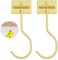 bussdis Adhesive Banana Hook Under Cabinet 2Pack Foldable Metal Banana Hanger SpaceSaving Under Counter Banana Holder for Kitchen RV Gold