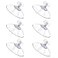 Mozeat Lens 6 PCS Suction Cups for Glass 32mm Strong Suction Cup with Metal Screw Rods and Nuts Clear PVC Heavy Duty Plastic Sucker Pads Holder Without Hooks for Bathroom Wall Door Window Car Shade