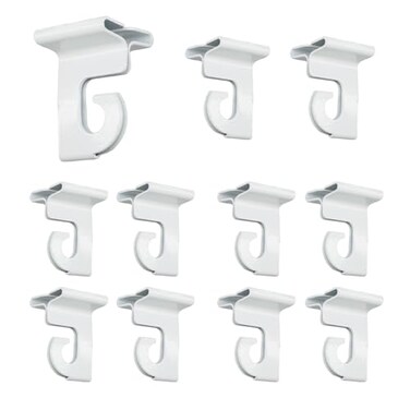 STORE FIXTURES DIRECT Extra Heavy Duty White Aluminum Drop Ceiling Hooks One Piece Ceiling Grid Clips 10 Pack