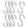 uxcell Stainless Steel S Hooks 2 S Shaped Hook Hangers for Kitchen Bathroom Bedroom Storage Room Office Outdoor Multiple Uses 8pcs