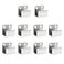 T Tulead Stainless Steel Wall Hanger Brackets Heavy Duty Hooks Utility Wall Hook Hanger Silver Tile Brackets 14x13 Fastener Bracket Holders Pack of 10