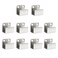 T Tulead Stainless Steel Wall Hanger Brackets Heavy Duty Hooks Utility Wall Hook Hanger Silver Tile Brackets 14x13 Fastener Bracket Holders Pack of 10