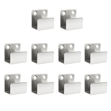 T Tulead Stainless Steel Wall Hanger Brackets Heavy Duty Hooks Utility Wall Hook Hanger Silver Tile Brackets 14x13 Fastener Bracket Holders Pack of 10