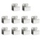 T Tulead Stainless Steel Wall Hanger Brackets Heavy Duty Hooks Utility Wall Hook Hanger Silver Tile Brackets 14x13 Fastener Bracket Holders Pack of 10