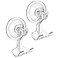 VIS'V VISV Shower Suction Cup Razor Holder for His and Hers Clear 2 Pcs